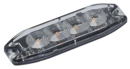 RS PRO Clear Flashing Beacon, 10 → 30V, Screw Mount, LED Bulb, IP69K [0]; 331-000