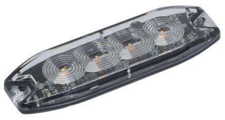 RS PRO Clear Flashing Beacon, 10 → 30V, Screw Mount, LED Bulb, IP69K [0]; 331-001