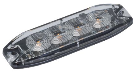 RS PRO Clear Flashing Beacon, 10 → 30V, Screw Mount, LED Bulb, IP69K [0]; 331-002
