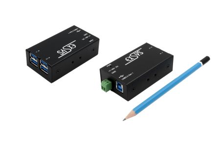 Exsys 4 Port USB 3.2  Hub, Terminal Connector Powered, 81 x 46 x 24mm [EX-1181HMS]; 331-771