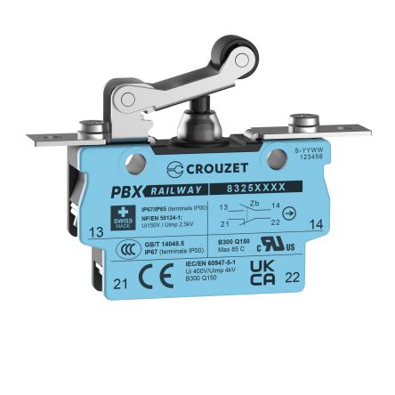 Crouzet Roller Lever Micro Switch, Screw Terminal, SPST, IP67 [83250224]; 333-910