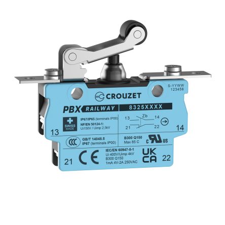 Crouzet Roller Lever Micro Switch, Screw Terminal, SPST, IP67 [83254224]; 333-914