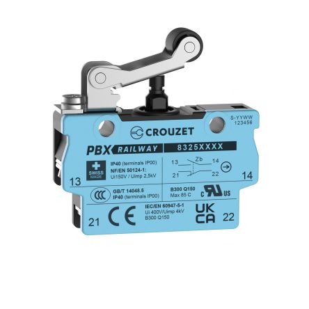 Crouzet Roller Lever Micro Switch, Screw Terminal, SPST, IP40 [83250023]; 333-917