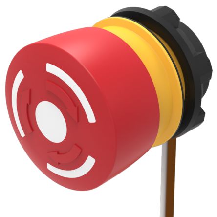EAO Twist Release Emergency Stop Push Button, Panel Mount, 22.3mm Cutout, SPST, IP65, IP66, IP67 [84-5220.0040]; 333-923