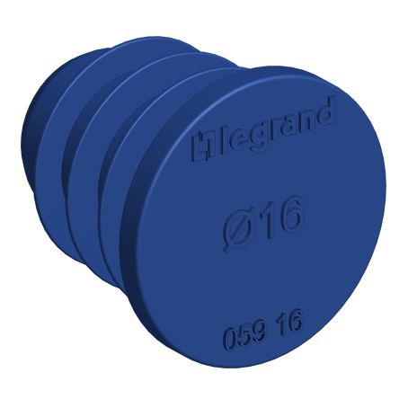 Legrand End Cap, Conduit Fitting, 16mm Nominal Size, Plastic, Blue IP40 rating [05916]; 333-952