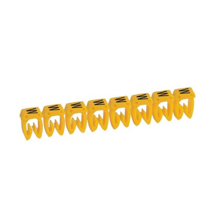 Legrand 038352 Cable Markers, Yellow, Pre-printed "W", 2.7 → 3.9mm Cable, for CAB3 REPERE, 038352 [038352]; 333-966