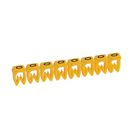 Legrand 038344 Cable Markers, Yellow, Pre-printed "O", 2.7 → 3.9mm Cable, for Wiring, 038344 [038344]; 334-009