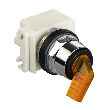 Schneider Electric Harmony Series 2 Position Selector Switch Head, 30mm Cutout, Amber Handle [9001K11J35LYFA]; 335-098