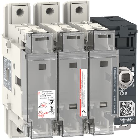 Schneider Electric Fuse Switch Disconnector, 3 Pole, 160A Max Current, 50kA Fuse Current [LV481423]; 335-267