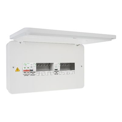 Schneider Electric 12 Way Split Load Metal Consumer Unit, 63A, IP2X, IP3X R9H [R9HMSR6R6]; 335-285