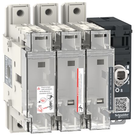 Schneider Electric Fuse Switch Disconnector, 3 Pole, 125A Max Current, 50kA Fuse Current [LV481413]; 335-417