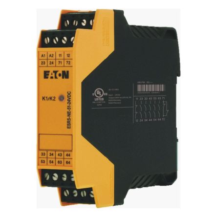 Eaton ESR5 EP-4010 Safety Relay 24V dc, Dual-Channel [EP-401063 ESR5-NE-51-24VDC]; 335-593