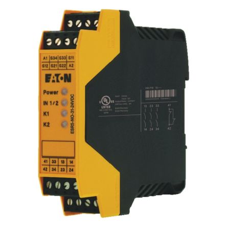 Eaton ESR5 EP-4010 Safety Relay 24V dc, Dual-Channel [EP-401062 ESR5-NO-31-24VDC]; 335-594