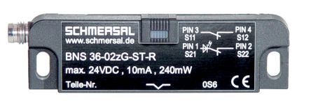 Schmersal BNS 36 Series Flush Magnetic Safety Switch, 24V dc, Reinforced Thermoplastic Housing, 2NC [BNS36-02ZG-ST-R]; 335-874