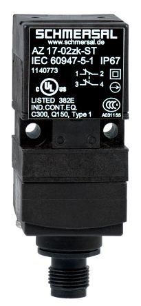 Schmersal AZ17 Safety Switch, 2NC, Actuator Actuator Included, Glass Fibre Reinforced Thermoplastic [AZ17-02ZK-ST]; 335-942