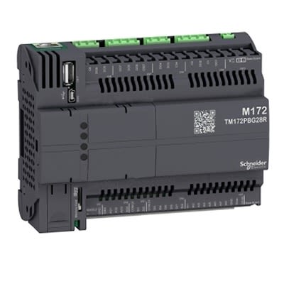 Schneider Electric Modicon M172 Series Controller for Use with HVAC Control, 24 Supply, Relay Output, 16-Input, Analog, [TM172PBG28R]; 336-596