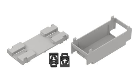 RS PRO DIN Rail Enclosure Enclosure Type, 90 x 36 x 33mm, ABS DIN Rail Enclosure [0]; 336-868