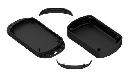 RS PRO Black ABS General Purpose Enclosure, Flanged, 109.9 x 57.4 x 25mm [0]; 336-884