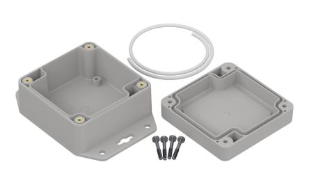 RS PRO Light Grey ABS General Purpose Enclosure, IP65, Light Grey Lid, 75 x 75 x 45mm [0]; 336-897