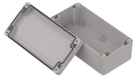 RS PRO Light Grey Polycarbonate General Purpose Enclosure, IP67, Light Grey Lid, 160 x 80 x 60mm [0]; 336-931