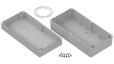 RS PRO Light Grey ABS General Purpose Enclosure, IP65, Light Grey Lid, 240.2 x 120.1 x 75mm [0]; 336-953