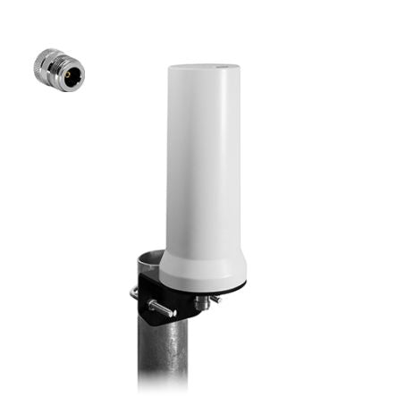 Siretta OSCAR40-PRO/X/NTYPE-F/S/S/33-WHITE Round Multiband Antenna with N Type Female Connector, 5G (LTE) [OSCAR40-PRO/X/NTYPE-F/S/S/33-WHITE]; 337-017