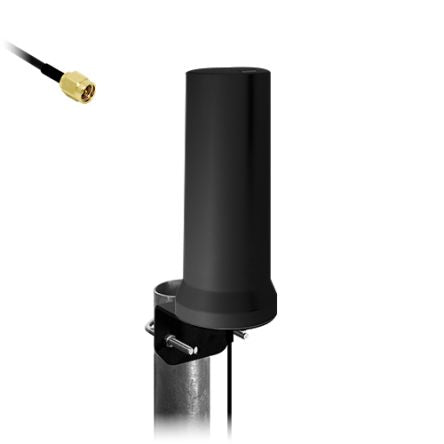 Siretta OSCAR40-PRO/X/NTYPE-F/S/S/33-BLACK Round Multiband Antenna with N Type Female Connector, 5G (LTE) [OSCAR40-PRO/X/NTYPE-F/S/S/33-BLACK]; 337-020