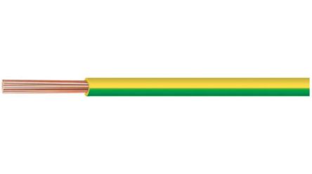 Huber+Suhner RADOX 155 Series Green 4 Hook Up Wire, 12 AWG, 100m, Cross Linked Polyolefin Insulation, RADOX 155 4.0 MM2 [RADOX 155 4.0 MM2 YELLOW/GREEN]; 338-947