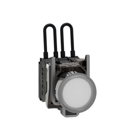 Schneider Electric, Harmony, Screw Mount White Universal LED Pilot Light, 22.5mm Cutout, IP66, IP67, IP69, IP69K, [XB4BW21B5]; 339-231