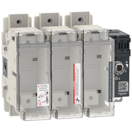 Schneider Electric Fuse Switch Disconnector, 3 Pole, 250A Max Current, 50kA Fuse Current [LV481653]; 339-292