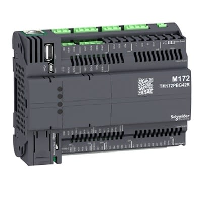 Schneider Electric Modicon M172 Series Controller for Use with HVAC Control, 24 Supply, Relay Output, 24-Input, Analog, [TM172PBG42R]; 339-515