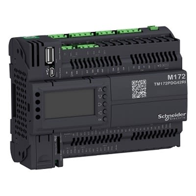 Schneider Electric Modicon M172 Series Controller for Use with HVAC Control, 24 Supply, Relay Output, 24-Input, Analog, [TM172PDG42RI]; 339-516