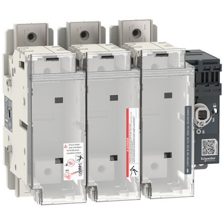 Schneider Electric Fuse Switch Disconnector, 3 Pole, 200A Max Current, 50kA Fuse Current [LV481643]; 339-656
