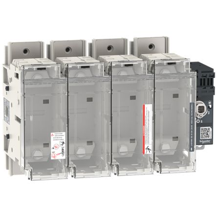 Schneider Electric Fuse Switch Disconnector, 4 Pole, 400A Max Current, 50kA Fuse Current [LV481664]; 339-657
