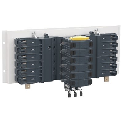 Schneider Electric Acti9 3, 3+N Phase Distribution Board, 4 Way, 250 A [SEA9BPN4TN]; 339-830