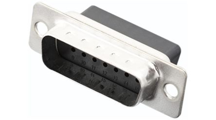 Encitech Connectors 3303 15 Way Screw Mount D-sub Connector Plug, with Screw [3303-0100-02]; 339-851