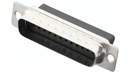 Encitech Connectors 3303 25 Way Screw Mount Solder D-sub Connector Plug, with Screw [3303-0100-03]; 339-852