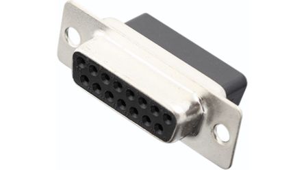 Encitech Connectors 3303 15 Way Screw Mount Solder D-sub Connector Socket, with Screw [3303-0100-12]; 339-854