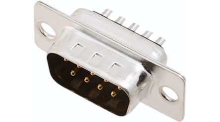 Encitech Connectors DM 9 Way Solder D-sub Connector Plug, 2.77mm Pitch [2101-0200-01]; 339-860