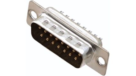 Encitech Connectors DM 15 Way Solder D-sub Connector Plug, 2.77mm Pitch [2101-0200-02]; 339-861