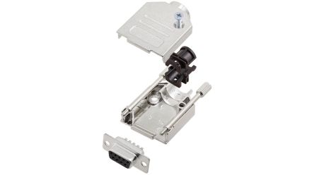 Encitech Connectors 6355 Series Zinc Top Entry D Sub Backshell, 9 Way [6355-0002-31]; 339-909