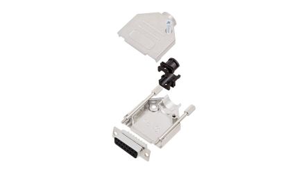 Encitech Connectors 6355 Series Zinc Top Entry D Sub Backshell, 15 Way [6355-0002-32]; 339-911