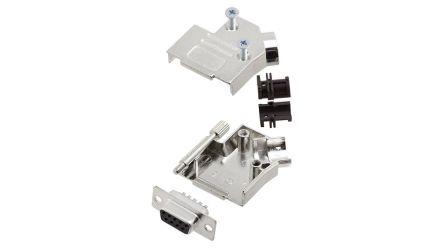 Encitech Connectors 6355 Series Zinc Side Entry D Sub Backshell, 9 Way [6355-0003-11]; 339-912