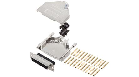Encitech Connectors 6355 Series Zinc Top Entry D Sub Backshell, 25 Way [6355-0050-13]; 339-943