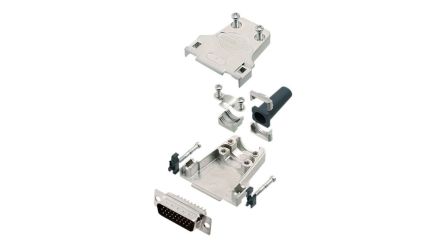 Encitech Connectors 6355 Series Zinc D Sub Backshell, 15 Way [6355-0063-02]; 339-965