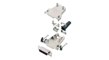 Encitech Connectors 6355 Series Zinc Top Entry D Sub Backshell, 15 Way [6355-0063-12]; 339-968