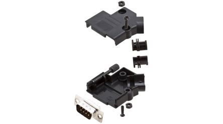Encitech Connectors, 6355 Series D Sub Hoods For Use With For Cable [6355-0034-01]; 340-084