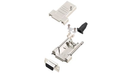 Encitech Connectors 6355 Series Zinc Top Entry D Sub Backshell, 9 Way [6355-0040-31]; 340-089