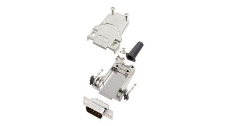Encitech Connectors 6355 9 Way Side Entry Cable Mount Solder D-sub Connector Plug [6355-0045-01]; 340-102