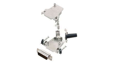 Encitech Connectors 6355 15 Way Side Entry Cable Mount Solder D-sub Connector Plug [6355-0046-02]; 340-108